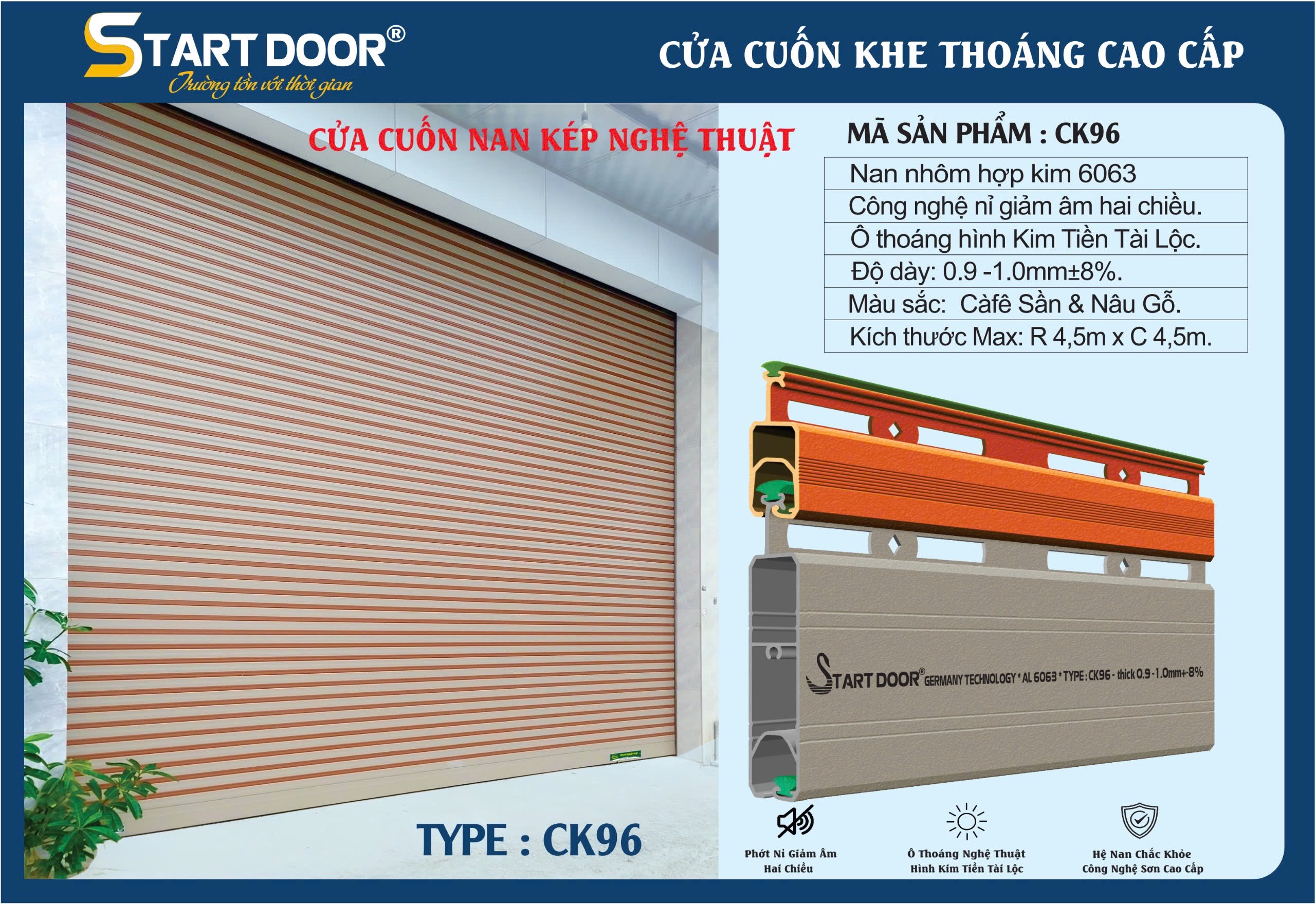 Cửa cuốn khe thoáng Startdoor CK96